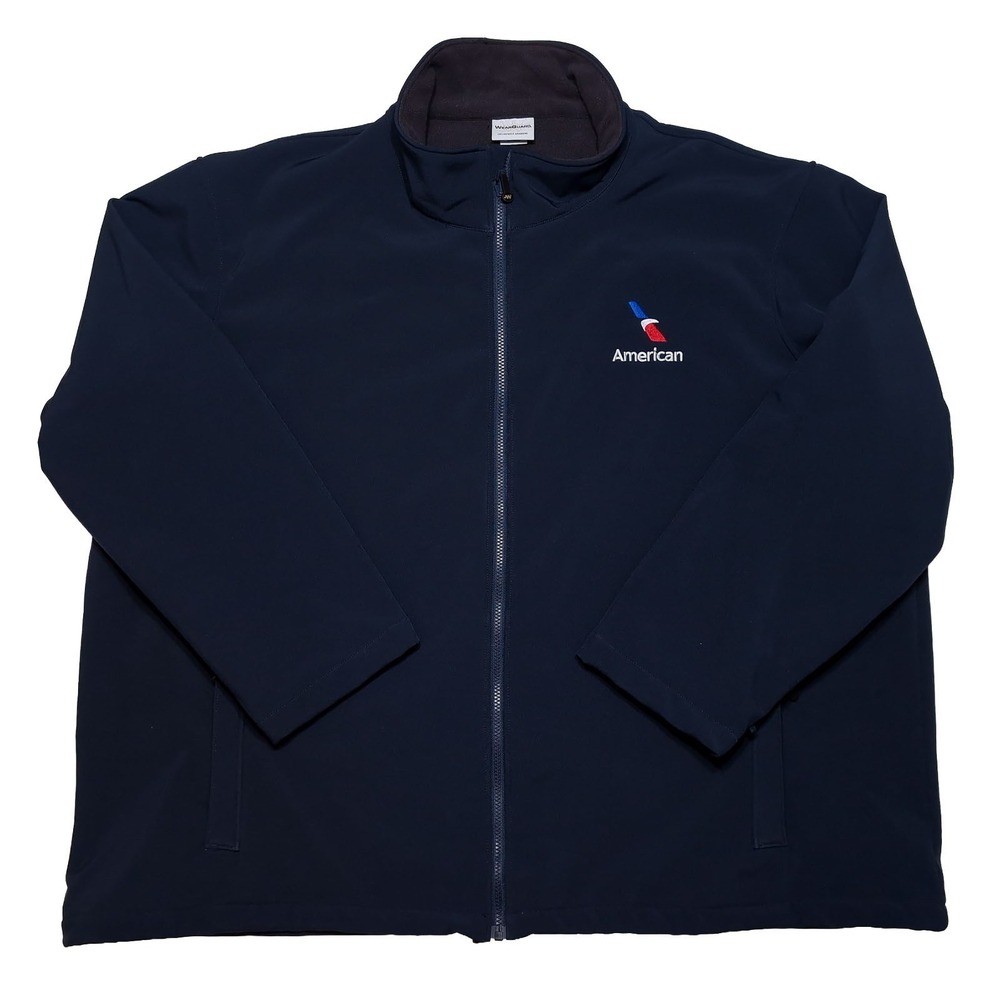 WEARGUARD American Airlines Full Zip Jacket Fleece Lined Blue Aramark 4XL